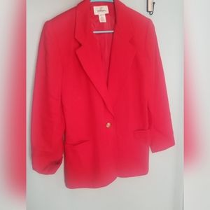 Vintage Worthington Blazer, bold red w gold accent
